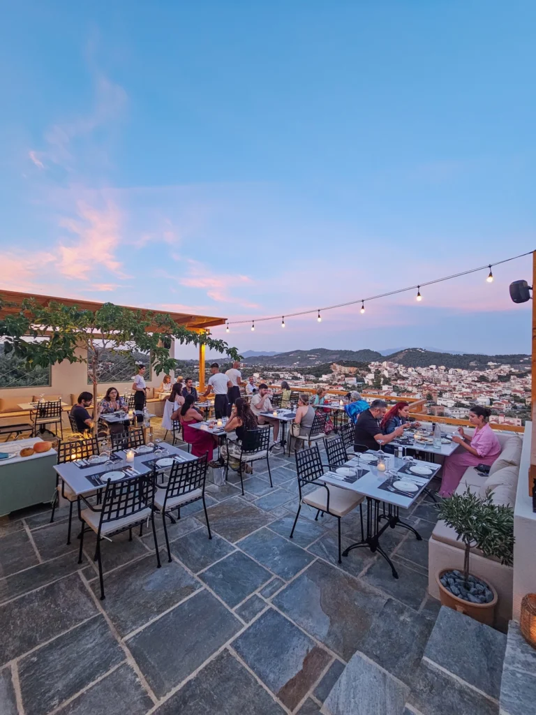 Welcome to Akre, located atop Skiathos. Join our table, with panoramic view of the island. Experience elevated Greek & Mediterranean cuisine against a stunning panoramic backdrop of Skiathos.