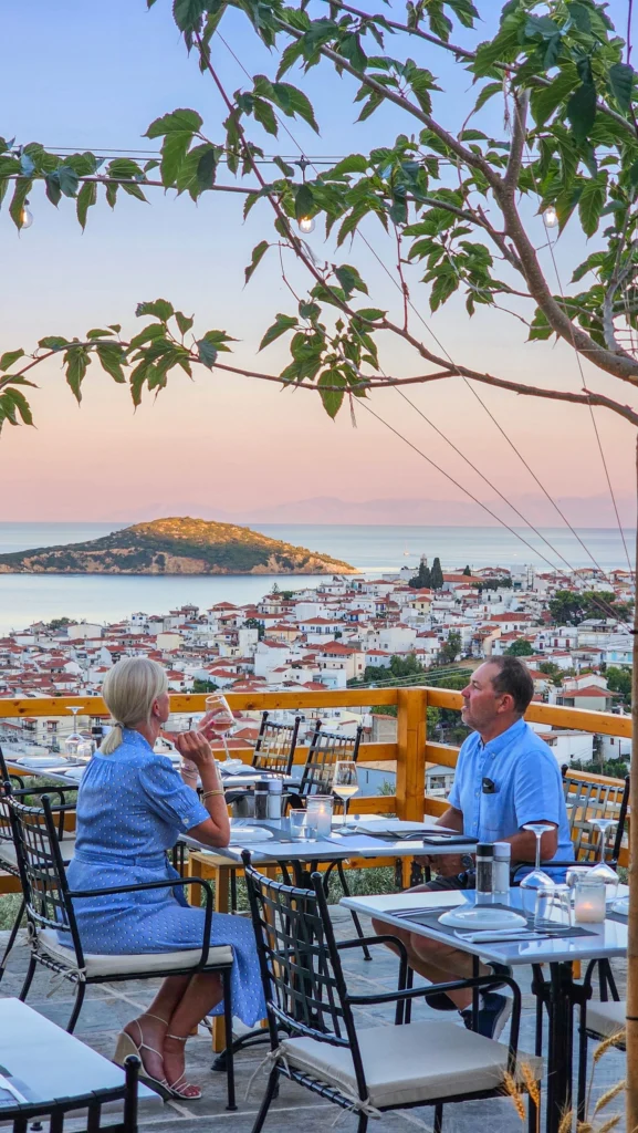 Welcome to Akre, located atop Skiathos. Join our table, with panoramic view of the island. Experience elevated Greek & Mediterranean cuisine against a stunning panoramic backdrop of Skiathos.
