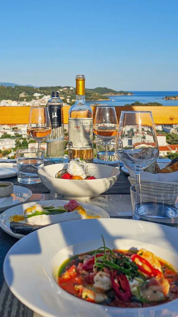 Welcome to Akre, located atop Skiathos. Join our table, with panoramic view of the island. Experience elevated Greek & Mediterranean cuisine against a stunning panoramic backdrop of Skiathos.
